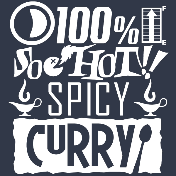 100%SO HOT!!<br />SPICY CURRYTシャツ