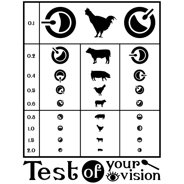 カレー好きの視力検査Tシャツ