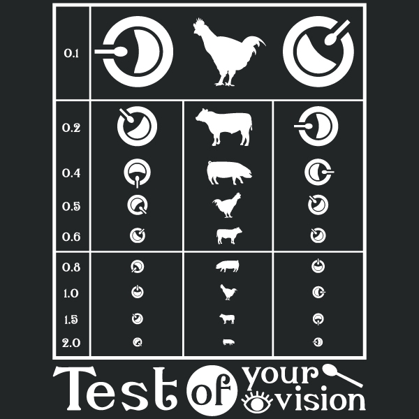 カレー好きの視力検査Tシャツ