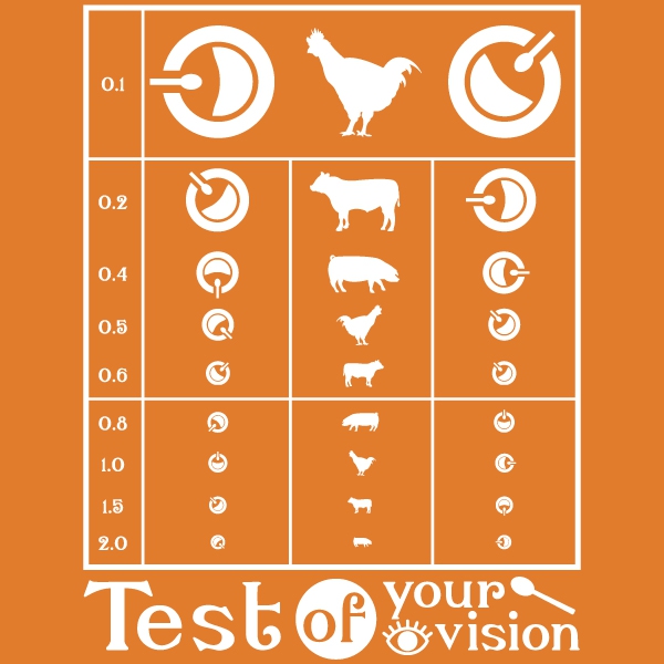 カレー好きの視力検査Tシャツ