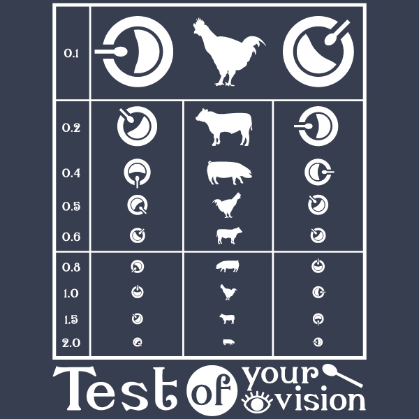 カレー好きの視力検査Tシャツ