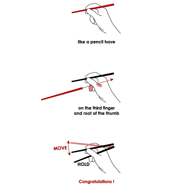 箸の持ち方Tシャツ