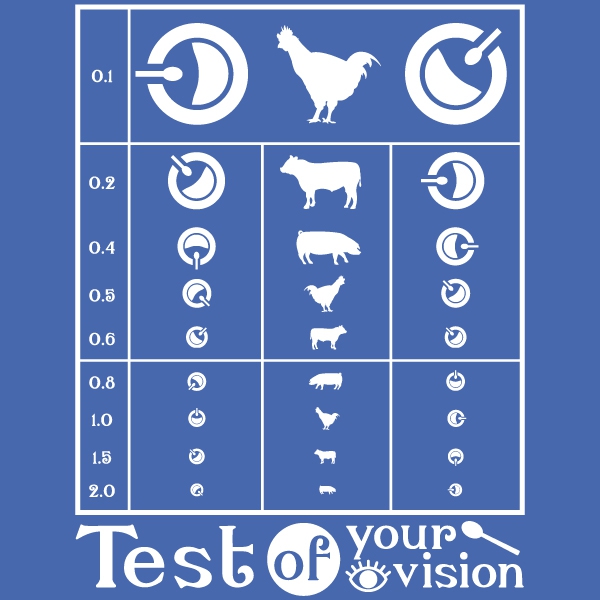 カレー好きの視力検査Tシャツ