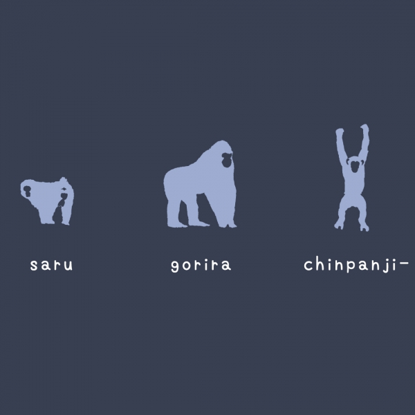 サル ゴリラ チンパンジーTシャツ